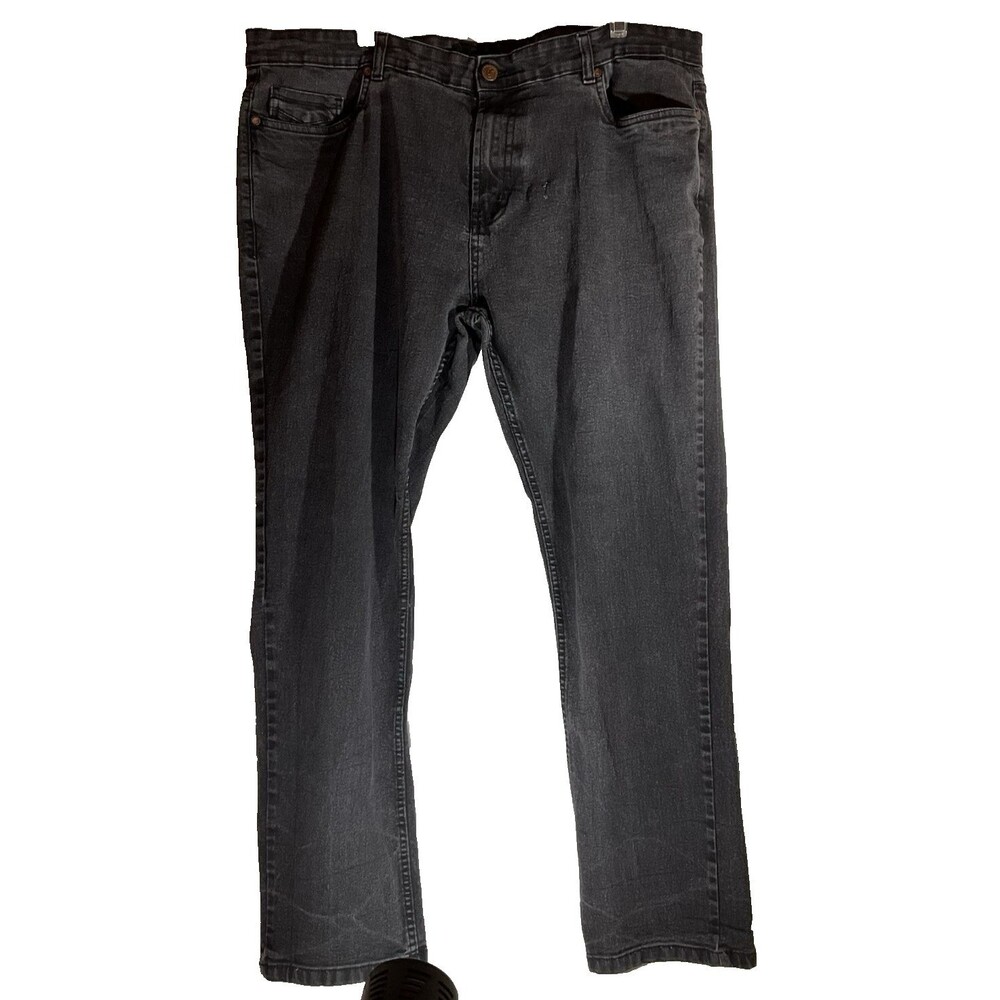 Cultura Men's Black Denim Jeans 44x30 Medium Wash Stretchy Faded Grunge Rare Sz